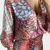 Shae Soft Floral Peplum Blouse and Skirt Set