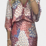 Shae Soft Floral Peplum Blouse and Skirt Set
