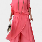 Maravilla – Two-Piece Flowing Set with Loose Top and Asymmetrical Skirt