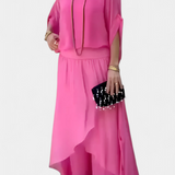 Maravilla – Two-Piece Flowing Set with Loose Top and Asymmetrical Skirt
