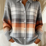 Marta – Soft Check Knit Cardigan