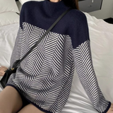 Marianne | Geometric-Pattern Cable Knit Jumper