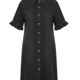 Ruffled Denim Dress