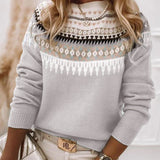 Daphne | Fair Isle Pattern-Yoke Jumper
