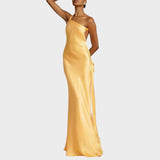 Muriel | Long Satin Dress