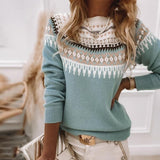 Daphne | Fair Isle Pattern-Yoke Jumper