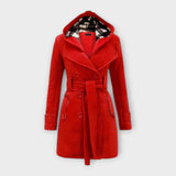 Carmen - Elegant coat with hood and belt
