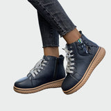 Inés - Modern Low-Cut Leather Orthopedic Boots
