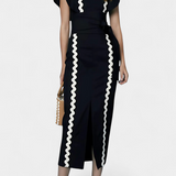 Fabiana Elegant Ruffled Top with Contrast Stitching