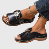 Kathryn - Comfortable sandals with buckle closure