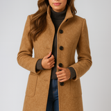 Tereza - Elegant coat with high collar