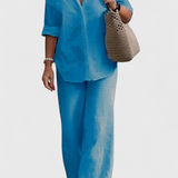 Skye Two-Piece Linen and Cotton Set with Relaxed Silhouette
