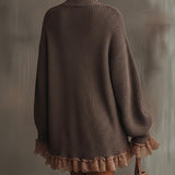 Belén | Knitted dress with ruffles — soft, warm, and romantic.