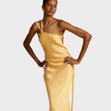 Muriel | Long Satin Dress
