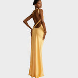 Muriel | Long Satin Dress