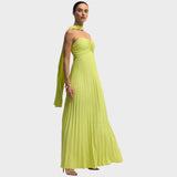 Rosalía | Strapless Pleated Dress