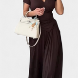 Ruslana Comfortable Two-Piece Set with Cross V-Neck