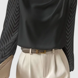 Zaraa Elegant Blouse with Transparent Sleeves