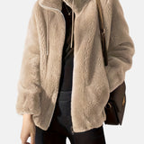 Alya – Soft Fur Jacket with Zipper