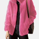 Alya – Soft Fur Jacket with Zipper