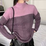 Marianne | Geometric-Pattern Cable Knit Jumper