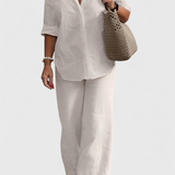 Skye Two-Piece Linen and Cotton Set with Relaxed Silhouette