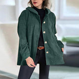 Adriana | Casual Velvet Hooded Jacket for the Fall Season