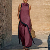 Daniela | Linen Wide-Leg Co-Ord Set with Contrast Trim