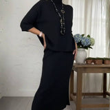 Débora | Knit Set with Ribbed Skirt