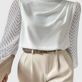Zaraa Elegant Blouse with Transparent Sleeves