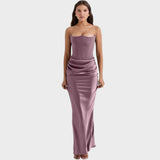 Flora - Satin Dress with Built-in Top