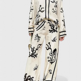 Nazaret Wide Leg Set with Artistic Print