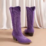 Valentina - Cowboy Boots with Stable and Comfortable Block Heel