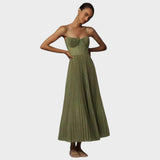 Amilia | Midi Flare Pleated Dress