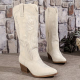 Valentina - Cowboy Boots with Stable and Comfortable Block Heel