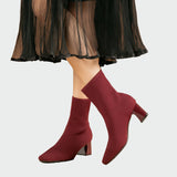 Alejandra - Knitted Orthopedic Boots in Soft Beige