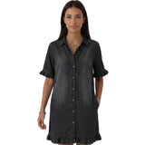 Ruffled Denim Dress