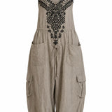 Emma | Relaxed Boho Jumpsuit with Contrast Detail & Pockets