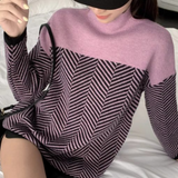 Marianne | Geometric-Pattern Cable Knit Jumper