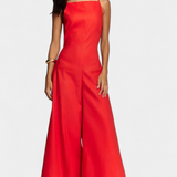 Belén Wide Leg Halter Jumpsuit