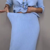 Débora | Knit Set with Ribbed Skirt