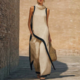 Daniela | Linen Wide-Leg Co-Ord Set with Contrast Trim