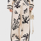 Nazaret Wide Leg Set with Artistic Print