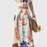 Itzel Bohemian Set with Ethnic Print