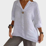 Zamma | Linen Blouse with V-Neck