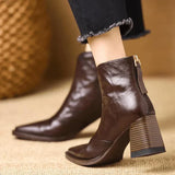 Isabelle | Comfortable Leather Ankle Boots with Toe Protection
