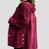 Adriana | Casual Velvet Hooded Jacket for the Fall Season