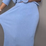 Débora | Knit Set with Ribbed Skirt