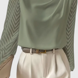 Zaraa Elegant Blouse with Transparent Sleeves