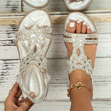 Maison – Orthopedic sandals with crystal details